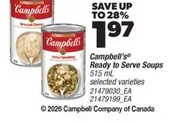 Real Canadian Superstore CAMPBELL'S READY TO SERVE SOUPS offer