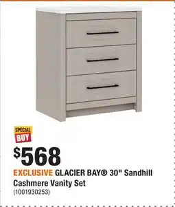Home Depot EXCLUSIVE GLACIER BAY 30 Sandhill Cashmere Vanity Set offer
