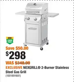 Home Depot EXCLUSIVE NEXGRILL 2-Burner Stainless Steel Gas Grill offer