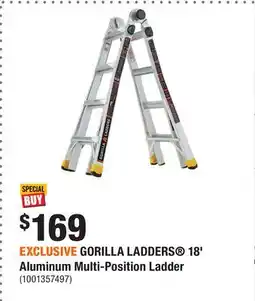 Home Depot EXCLUSIVE GORILLA LADDERS 18' Aluminum Multi-Position Ladder offer