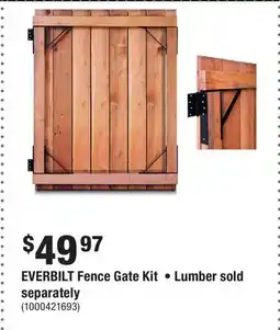 Home Depot EVERBILT Fence Gate Kit • Lumber sold separately offer