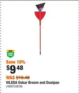 Home Depot VILEDA Oskar Broom and Dustpan offer