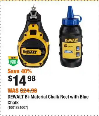 Home Depot DEWALT Bi-Material Chalk Reel with Blue Chalk offer
