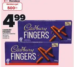 Independent Grocer CADBURY FINGERS, 114/125 G offer