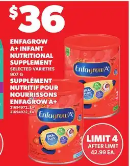 Independent Grocer ENFAGROW A+ INFANT NUTRITIONAL SUPPLEMENT, 907 G offer