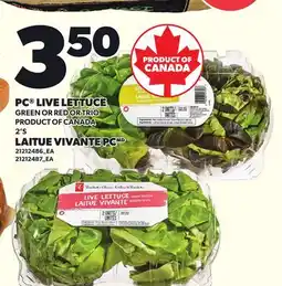 Independent Grocer PC LIVE LETTUCE, 2'S LAITUE VIVANTE PC offer