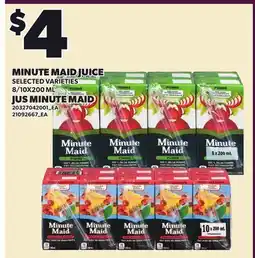 Independent Grocer MINUTE MAID JUICE, 8 offer