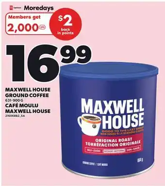 Independent Grocer MAXWELL HOUSE GROUND COFFEE offer