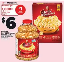 Independent Grocer ORVILLE POPCORN, 6/8'S OR KERNEL JAR offer