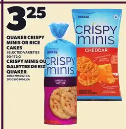 Independent Grocer QUAKER CRISPY MINIS OR RICE CAKES offer