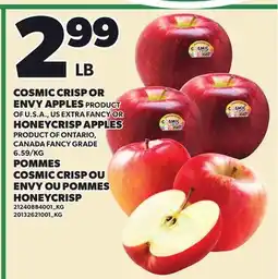 Independent Grocer COSMIC CRISP OR ENVY APPLES, ENVY APPLES, HONEYCRISP APPLES offer