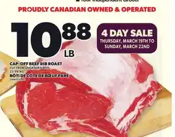 Independent Grocer CAP-OFF BEEF RIB ROAST CUT FROM UNGRADED BEEF offer