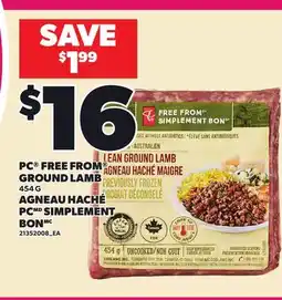 Independent Grocer PC FREE FROM GROUND LAMB offer