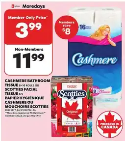 Independent Grocer CASHMERE BATHROOM TISSUE, 8=16 ROLLS OR SCOTTIES FACIAL TISSUE, 6'S offer