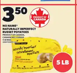 Loblaws NO NAME NATURALLY IMPERFECT RUSSET POTATOES, 5 LB BAG offer