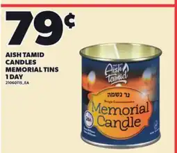 Loblaws AISH TAMID CANDLES MEMORIAL TINS offer