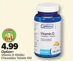 PharmaChoice Option+ Vitamin D 1000IU Chewables Tablets 100 offer