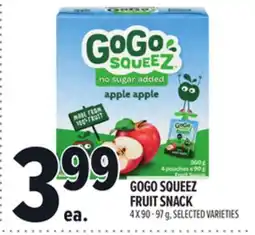 Metro GOGO SQUEEZ FRUIT SNACK offer