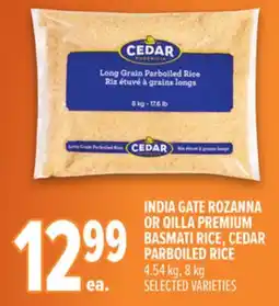 Metro INDIA GATE ROZANNA OR QILLA PREMIUM BASMATI RICE, CEDAR PARBOILED RICE offer