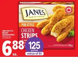 Metro JANES PUB STYLE BREADED CHICKEN OR WINGS offer