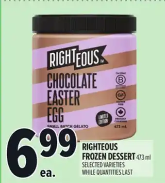 Metro RIGHTEOUS FROZEN DESSERT offer