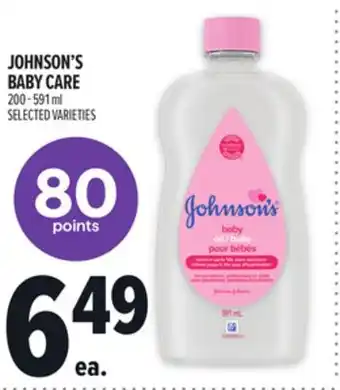 Metro JOHNSON'S BABY CARE offer