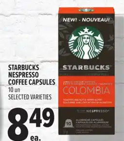 Metro STARBUCKS NESPRESSO COFFEE CAPSULES offer