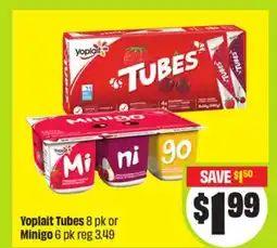 FreshCo Yoplait Tubes 8 pk or Minigo 6 pk offer