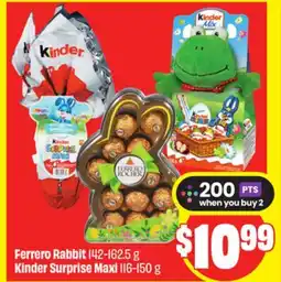 FreshCo Ferrero Rabbit 142-162.5 g Kinder Surprise Maxi 116-150 g offer