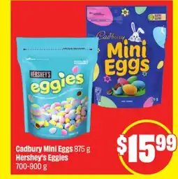 FreshCo Cadbury Mini Eggs 875 g, Hershey's Eggies offer