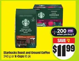 FreshCo Starbucks Roast and Ground Coffee 3490 g or K-cups offer