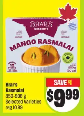 FreshCo Brar's Rasmalai 850-908 g Selected Varieties offer