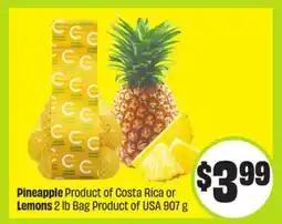 FreshCo Pineapple Product of Costa Rica or Lemons 2 lb Bag Product of USA offer