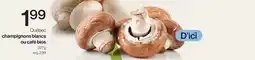 Avril Champignons blancs ou café bios offer