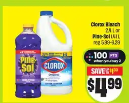 FreshCo Clorox Bleach 2.4 L or Pine-Sol 1.41 L offer