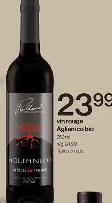 Avril vin rouge Aglianico bio offer
