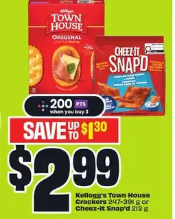 FreshCo Kellogg's Town House Crackers 247-391 g or Cheez-It Snap'd 213 g offer