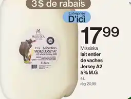 Avril lait entier de vaches Jersey A2 5% M.G offer