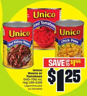 FreshCo Unico Beans or Tomatoes offer