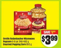 FreshCo Orville Redenbacher Microwave Popcorn 6-8 pk 340-492 g Gourmet Popping Corn 850 g offer