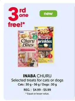 Mondou INABA CHURU Selected treats for cats or dogs offer