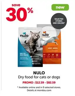 Mondou NULO Dry food for cats or dogs offer