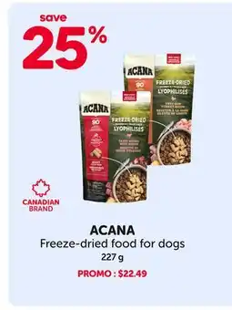 Mondou ACANA Freeze-dried food for dogs offer