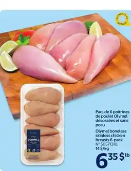 Walmart Olymel boneless skinless chicken breasts 6-pack offer