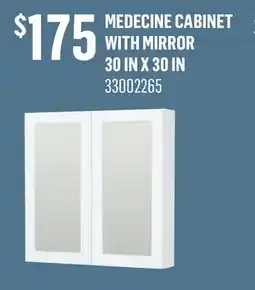 Canac Shaker Medecine Cabinet White with Mirror 30in. x 30 in offer