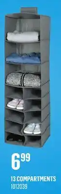 Canac Hanging Shoes and clothes Organizer grey offer