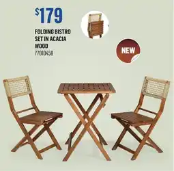 Canac Folding Bistro Set in Acacia Wood offer