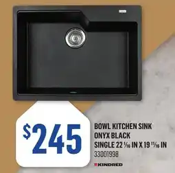 Canac KINDRED Bowl Kitchen Sink Onyx black offer