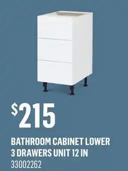 Canac Shaker Bathroom Cabinet Lower 3 Drawers Unit offer