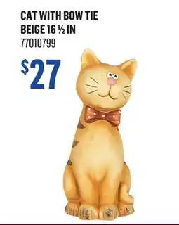 Canac Cat with Bow Tie Beige 16 1/2 in offer